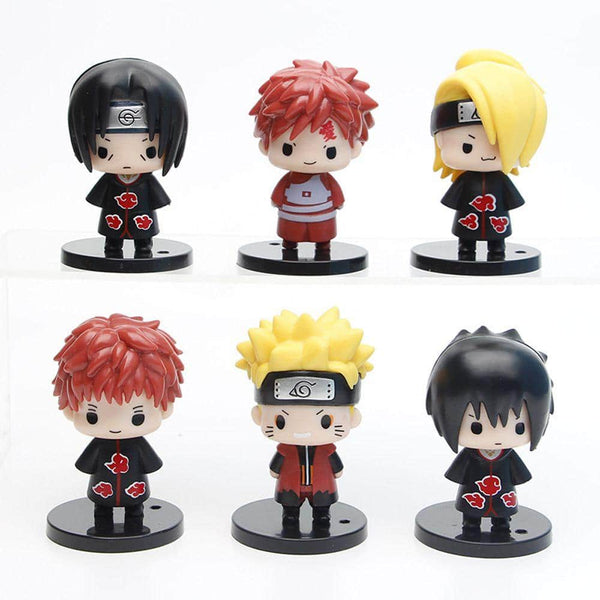 Naruto Chibi Pop Mini Action Figures - Set Of 6 - Set B