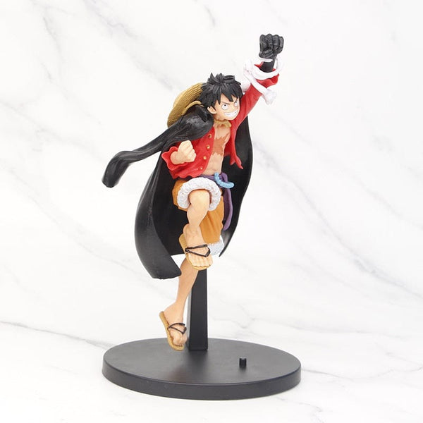 One Piece Monkey D. Luffy Black Cape Jump Action Figure - Height 20cm