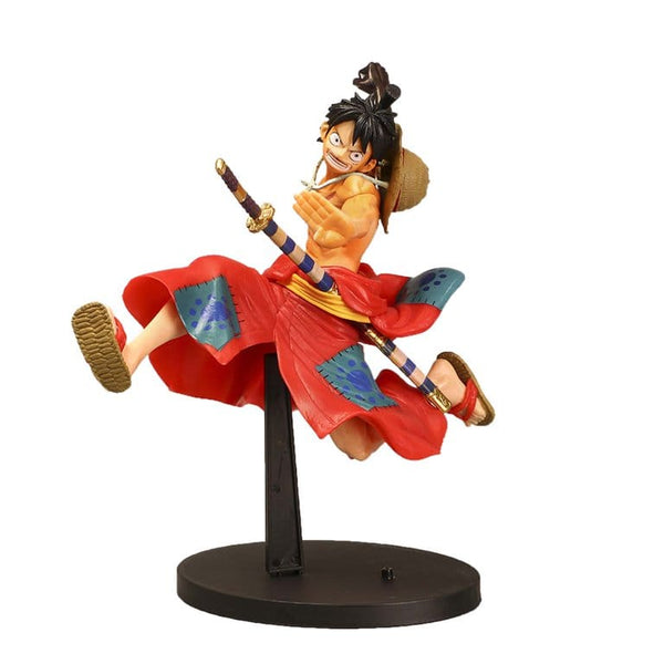 One Piece Wano Country Monkey D. Luffy Kimono Action Figure - Height 20cm