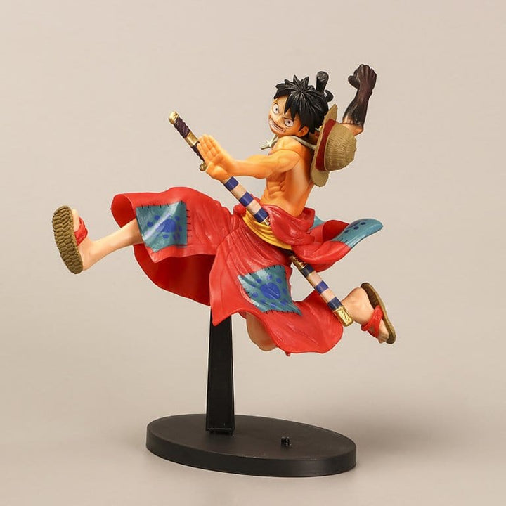One Piece Wano Country Monkey D. Luffy Kimono Action Figure - Height 2 ...