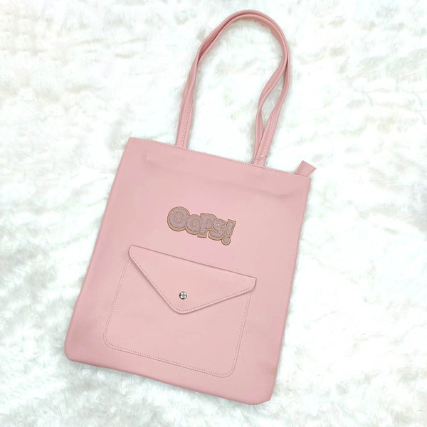 Pink Furry OOPS! Shopper Bag - Cute Bags For Women In India