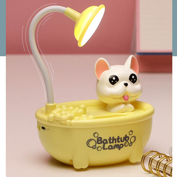 Puppy Bathtub Lamp with Pen Stand & Sharpener - Cute Lamps in India