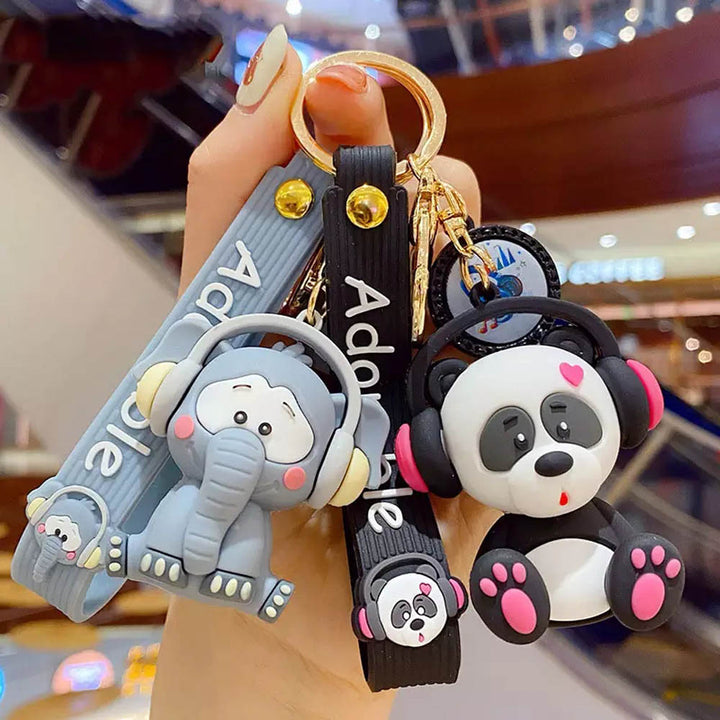 Quirky Animal Headphone Keychain - Cute & Quirky Keychain in India