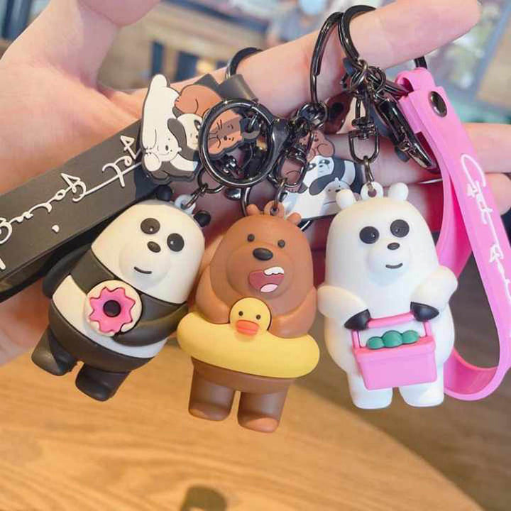 Quirky We Bare Bears Keychain - Cartoon Keychains In India For Gifts