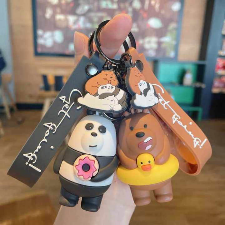 Quirky We Bare Bears Keychain - Cartoon Keychains In India For Gifts