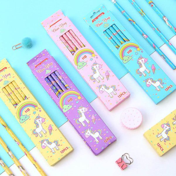 Rainbow Unicorn Pencil Pack - Cute & Quirky Pencils For All Unicorn Lover