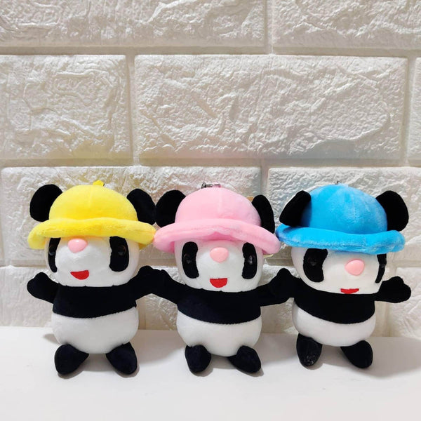 Scented Panda Soft Toy - Hat - Cute & Quirky Scented Toy With Keyring