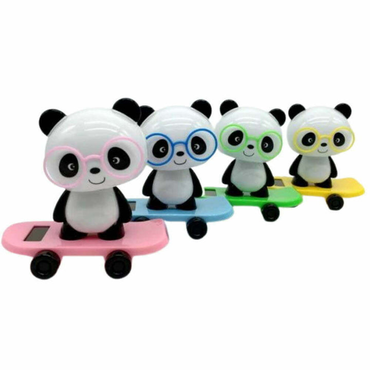 Skating Panda Solar Bobblehead - Quirky & Unique Panda Gifts in India