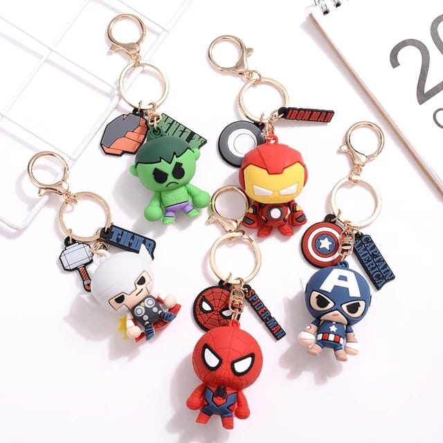 Superhero Chibi Figure Keychains