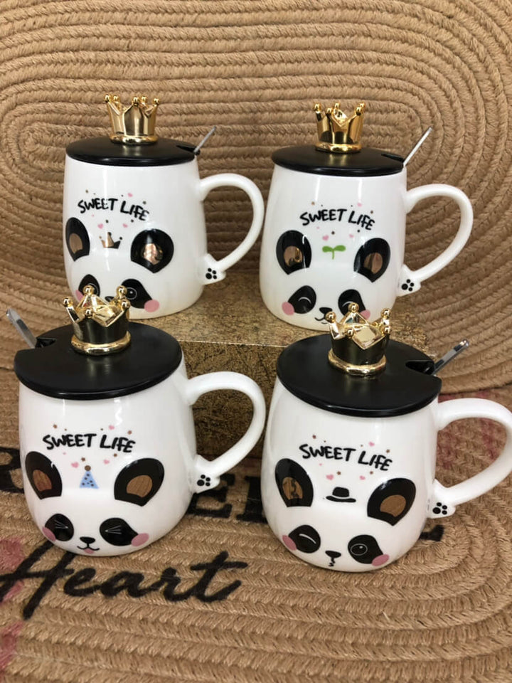 Sweet Life Crown Panda Mug - Cute Mugs for Panda lovers