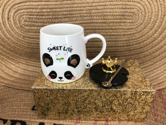 Sweet Life Crown Panda Mug - Cute Mugs for Panda lovers