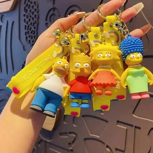 The Simpsons 3D Keychain - Cartoon Keychains Available In India