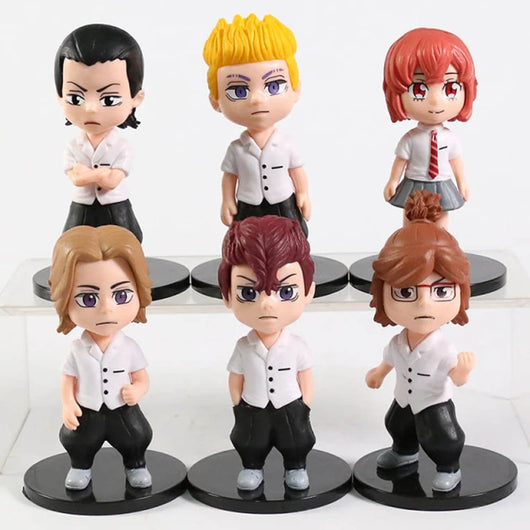 Tokyo Revengers School Uniform Chibi Figures Set-Anime Figures In India