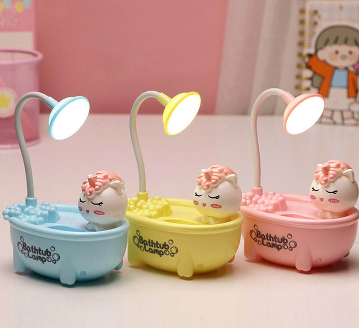 Unicorn Bathtub Lamp with Pen Stand & Sharpener - Cute Lamps in India