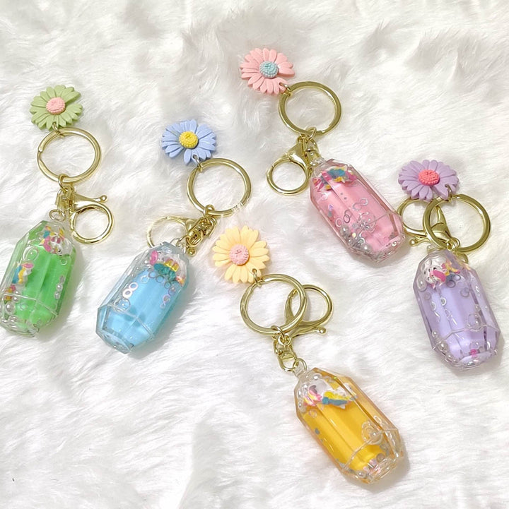 Unicorn Quicksand Crystal Keychain - Quirky Keychain For Unicorn Lovers