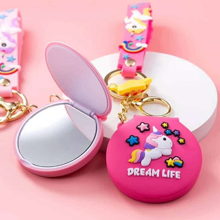 Unicorn Mirror Keychain - Cute/Quirky Mirror Keychain For Unicorn Lovers