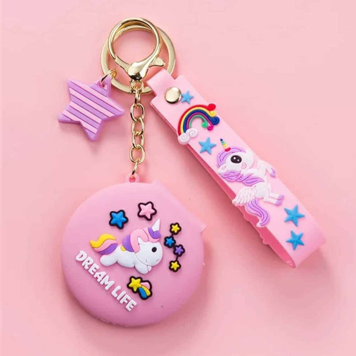 Unicorn Mirror Keychain - Cute/Quirky Mirror Keychain For Unicorn Lovers