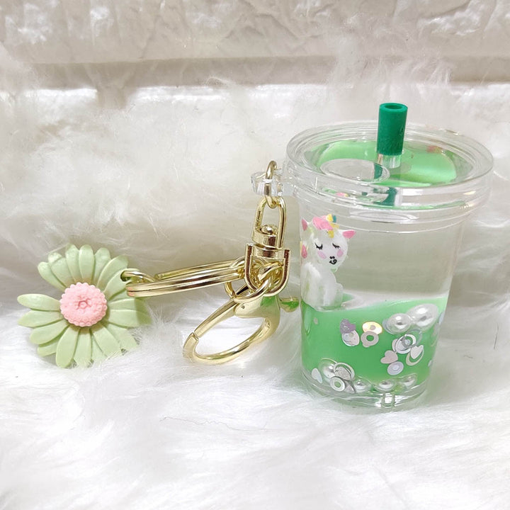 Unicorn Quicksand Sipper Keychain - Quirky Keychain For Unicorn Lovers