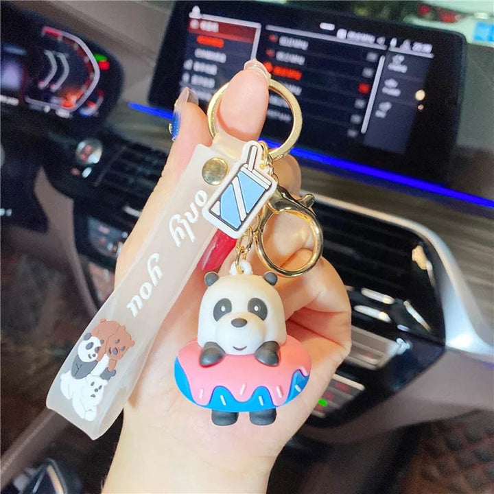 We Bare Bears Donut Keychain - Cute & Quirky Keychain For Gift in India